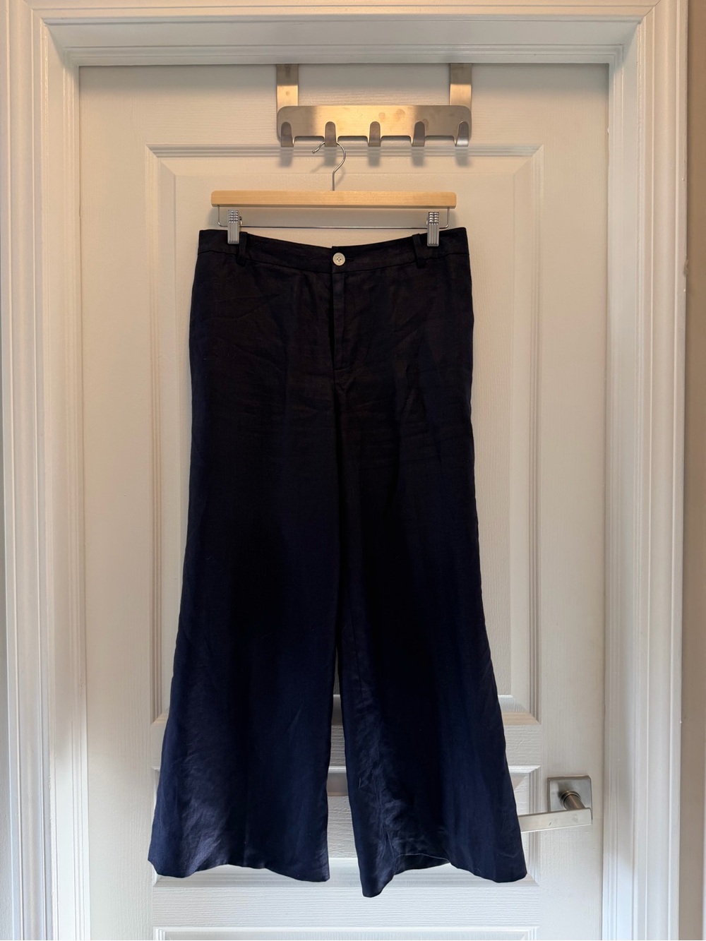 Ralph Lauren Navy Wide-Leg High-Rise Pants